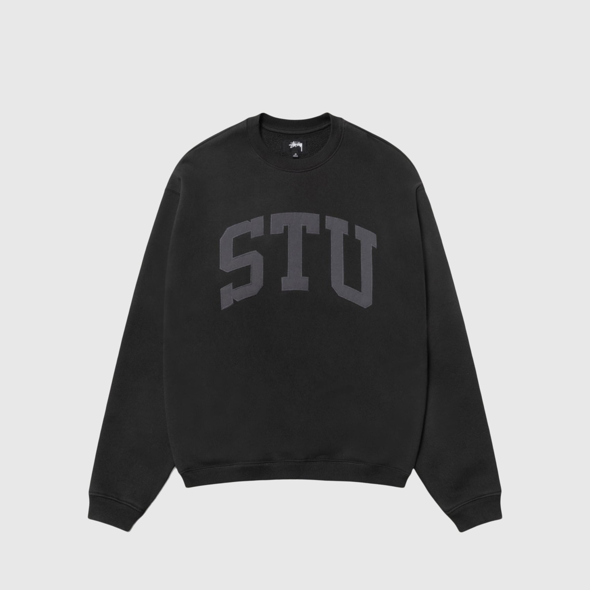 STU Applique Crew Neck Sweatshirt - Trendy Embroidered Pullover for Men & Women - Perfect for Casual Wear, Street Style & Everyday Comfort