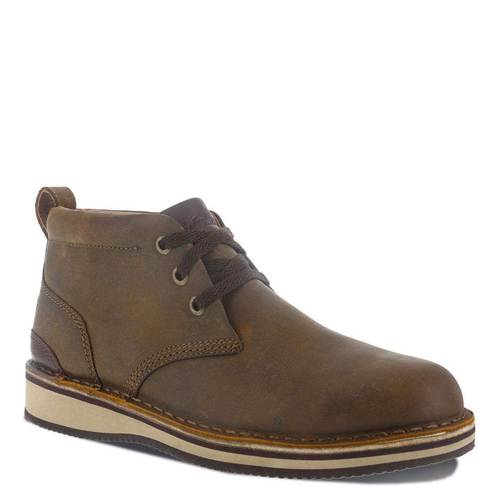 Rockport Men's Prestige Point Work Safety Toe Lace-Up Chukka Boot - Steel Toe Work Shoes for Construction & Industrial Safety - Comfortable Slip Resistant Shoes for Work, Hiking & Outdoor Activities