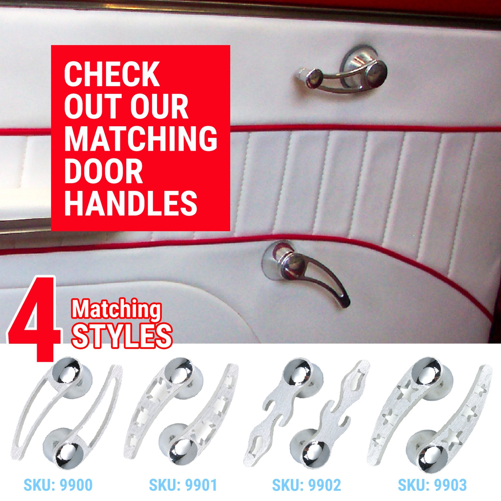 1903 Rambler Model E 12V Power Window Conversion Kit - Billet Aluminum Crank Switch & Star Lever Handles - Classic Car Restoration & Vintage Auto Upgrade Accessories