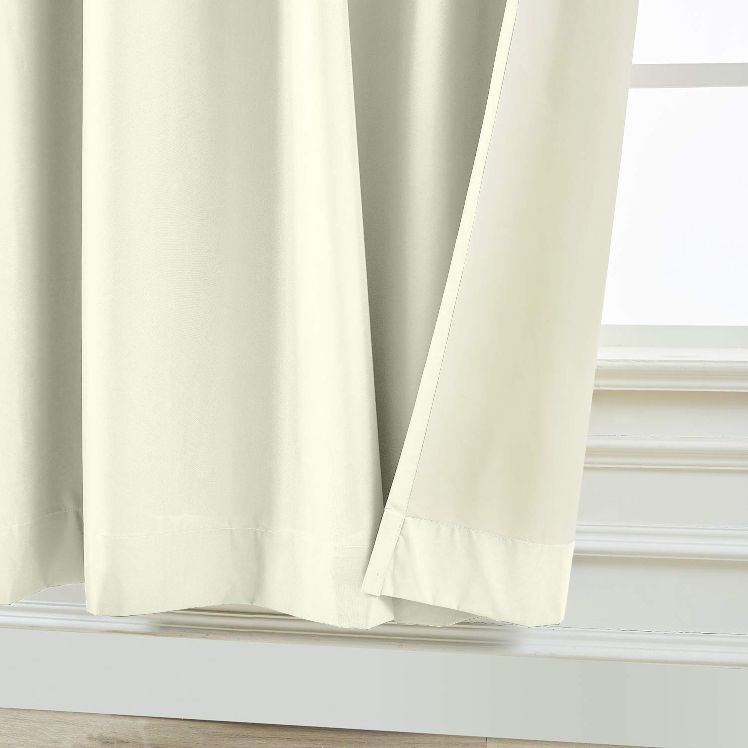 ChadMade Extra Long Blackout Curtains - Thermal Insulated Pinch Pleated Drapes with Foam Coated Liner, Beige Room Darkening Panels for Shift Workers & Light Sleepers | Perfect for Bedrooms, Nurseries & Home Theaters (1 Panel)