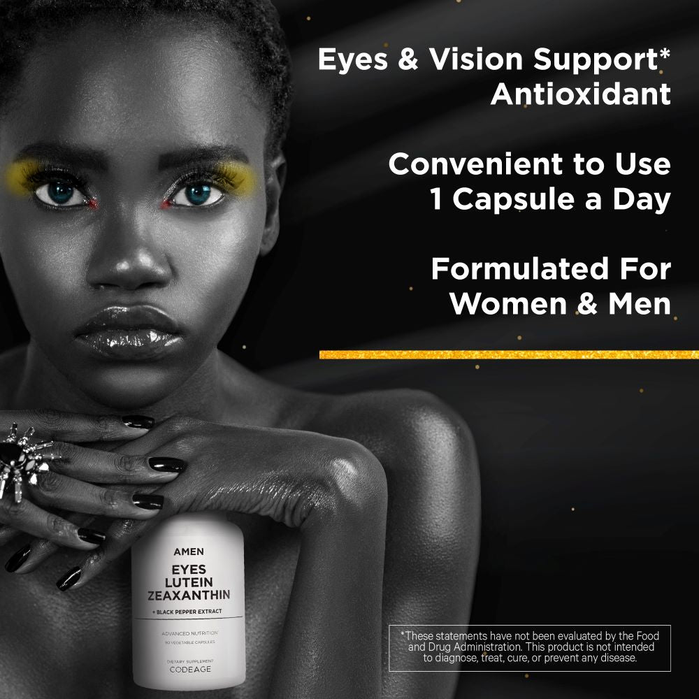 Codeage Amen Eyes Lutein & Zeaxanthin Supplement for Macular Health - Supports Vision & Eye Care for Screen Users & Aging Adults