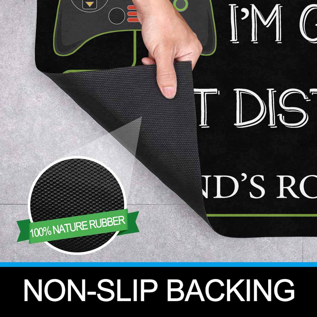 Personalized 'I'm Gaming Don't Disturb' Doormat with Custom Family Name - 24
