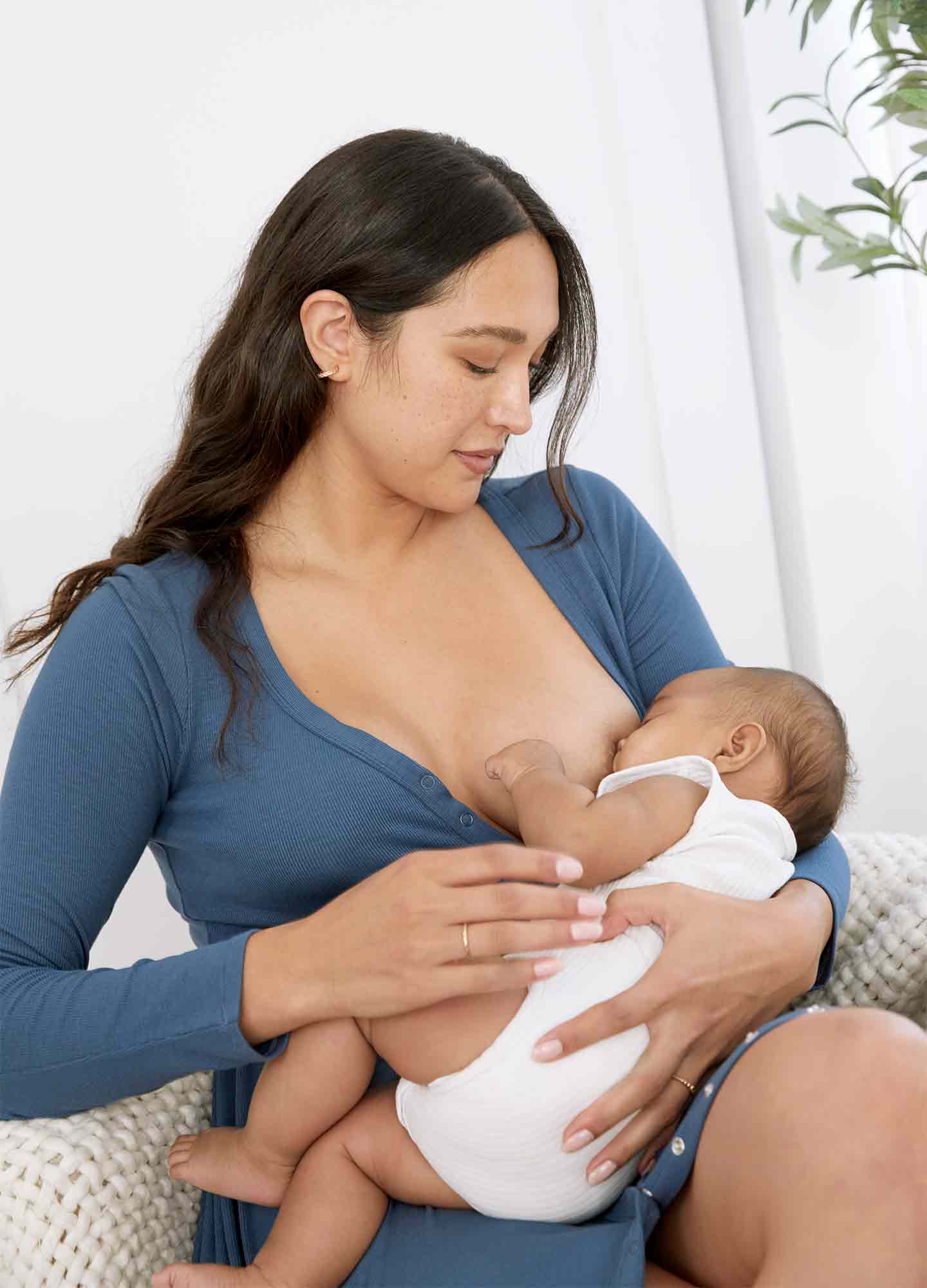 Ultra Soft Ribbed Nursing Dress for Breastfeeding Moms - Comfortable Maternity Wear for Nursing, Lounging & Everyday Use