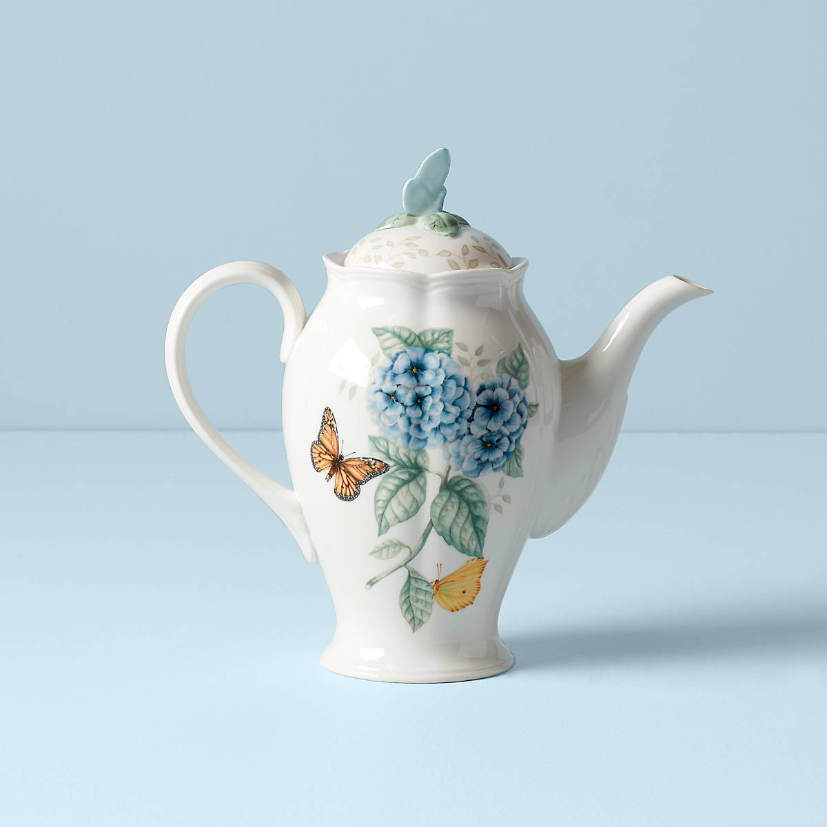Butterfly Meadow Coffee Pot - Elegant Floral Design for Home, Kitchen & Office - Perfect for Serving Hot & Iced Coffee, Tea & Beverages