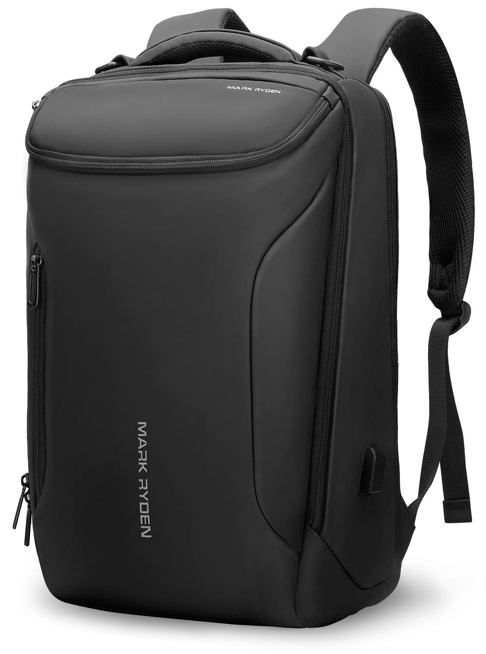 MUZEE Business Backpack for Men - Waterproof Travel Laptop Backpack with USB Charging Port, Fits 17 Inch Laptop & Tech Accessories - Perfect for Office Commute, Business Trips & College Use