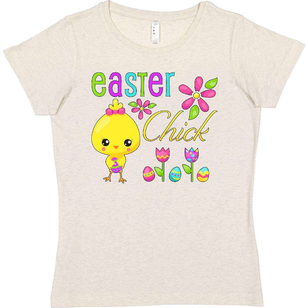 Easter Chick Women's T-Shirt with Eggs & Flowers - Spring Fashion Gift