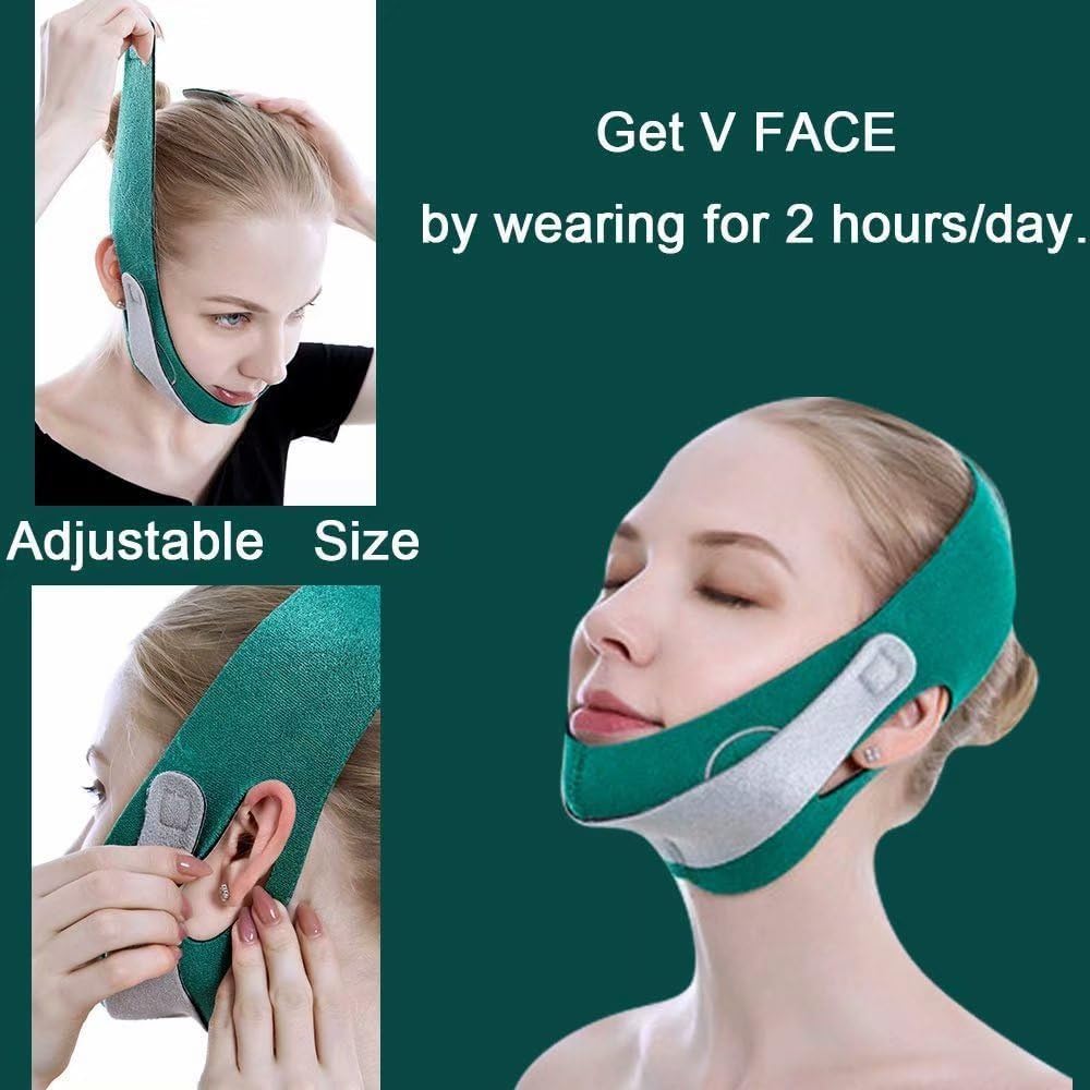 Piercell™ V Line Face Shaper - Chin & Cheek Lift Up Belt for Women | Elastic Face Slimming Bandage | Anti-Wrinkle Facial Strap for Skin Tightening & Contouring | Perfect for Home Spa, Skincare Routine & Self-Care Moments
