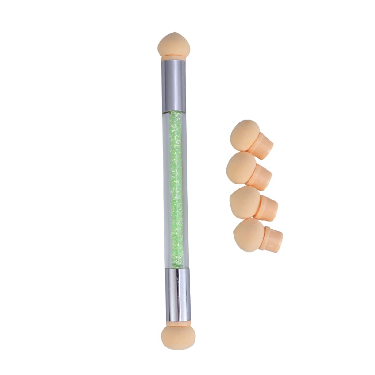 KALLORY Acrylic Nail Brushes & Cleaning Sponges - Professional Nail Art Tools Set for Manicure, Pedicure & Nail Extensions - Includes Sponge Brushes, Plastic Nail Pens & Art Brushes for Salon & Home Use