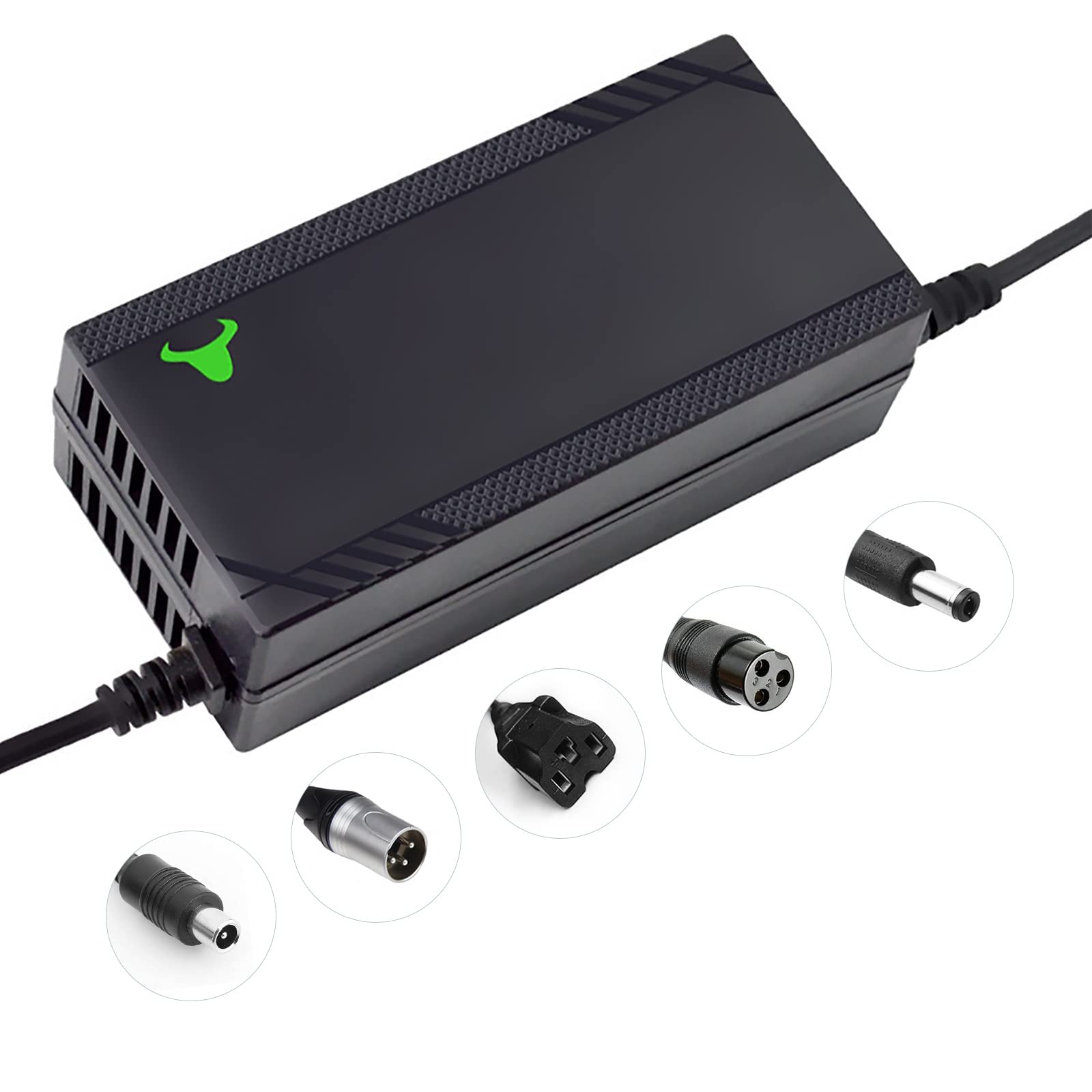 24V/36V/48V 2A/3A/5A Fully Automatic Smart Battery Charger with Temperature Compensation - 29.4V/42V/54.6V Charger for Lithium/LiFePO4/Lead-Acid Batteries - Ideal for Electric Scooters, Golf Carts, Motorcycles & Marine Batteries