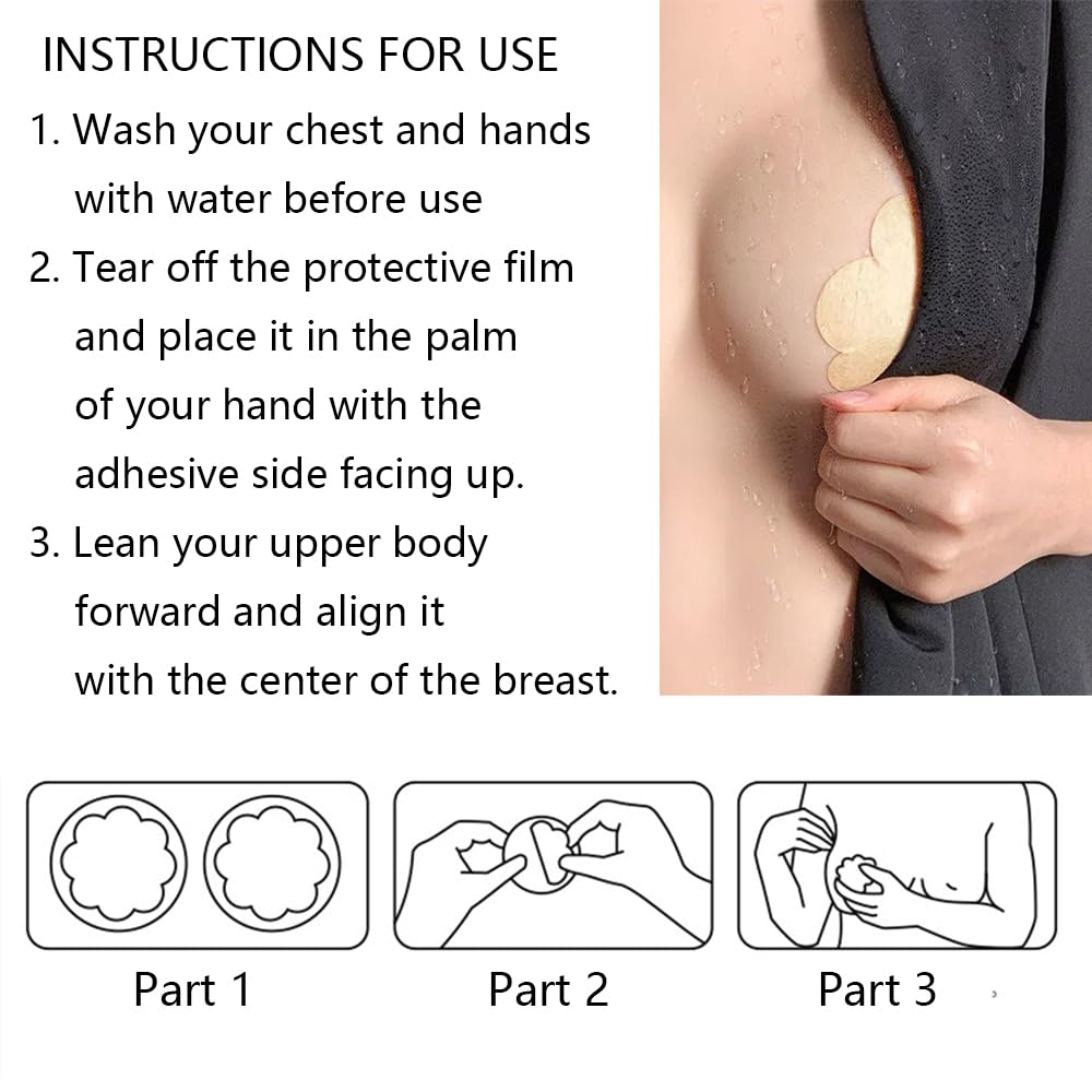 30 Pieces Nipple Covers for Women - Reusable & Disposable Pasties, Adhesive Breast Covers for Comfort & Coverage - Perfect for Dresses, Swimsuits, and Special Occasions