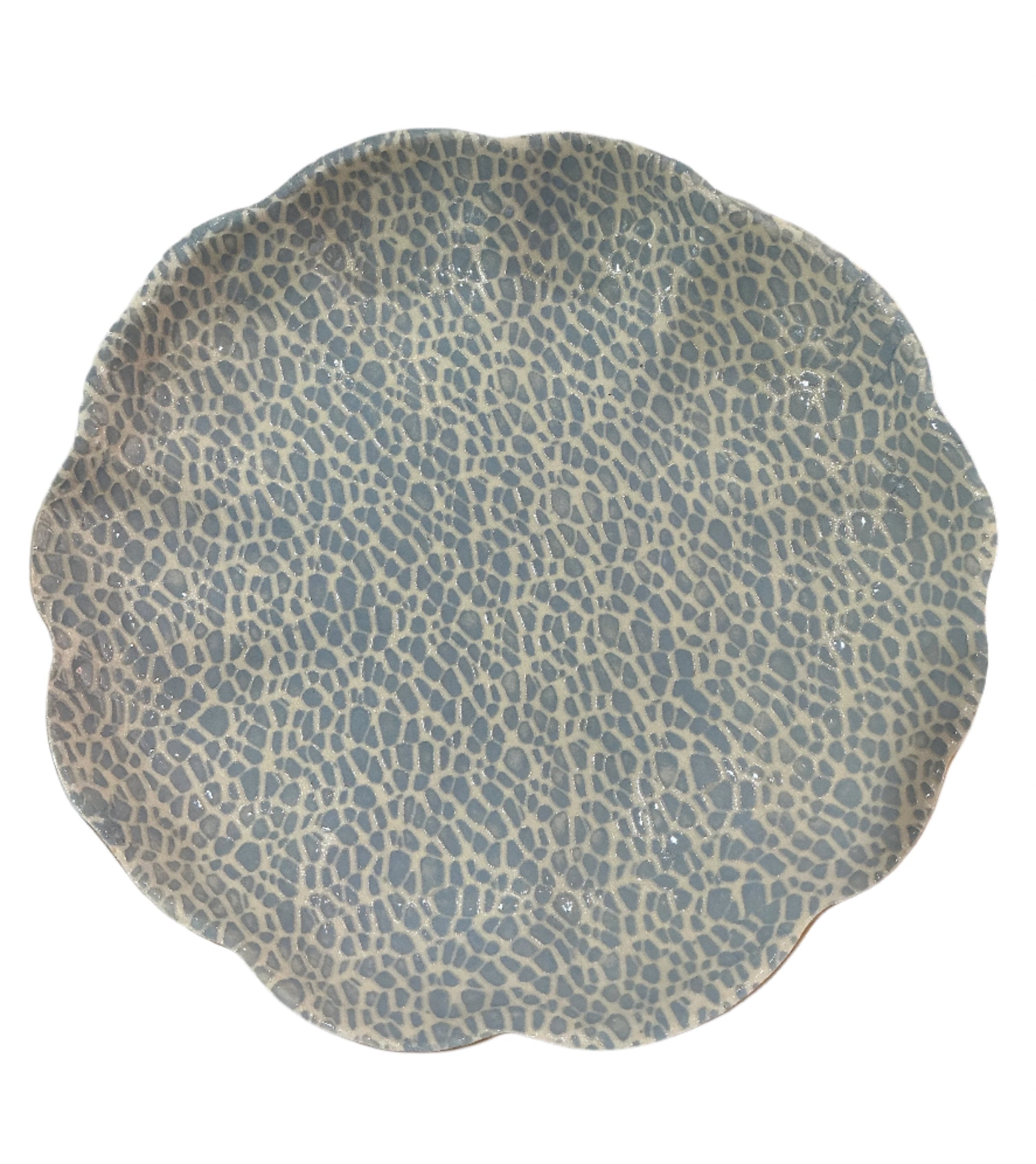 Premium Large Scallop Bowl - Handcrafted Pebble Opal Design for Home Decor, Kitchen Serving & Dining Table Centerpiece | Elegant Serving Dish for Parties, Weddings & Special Occasions