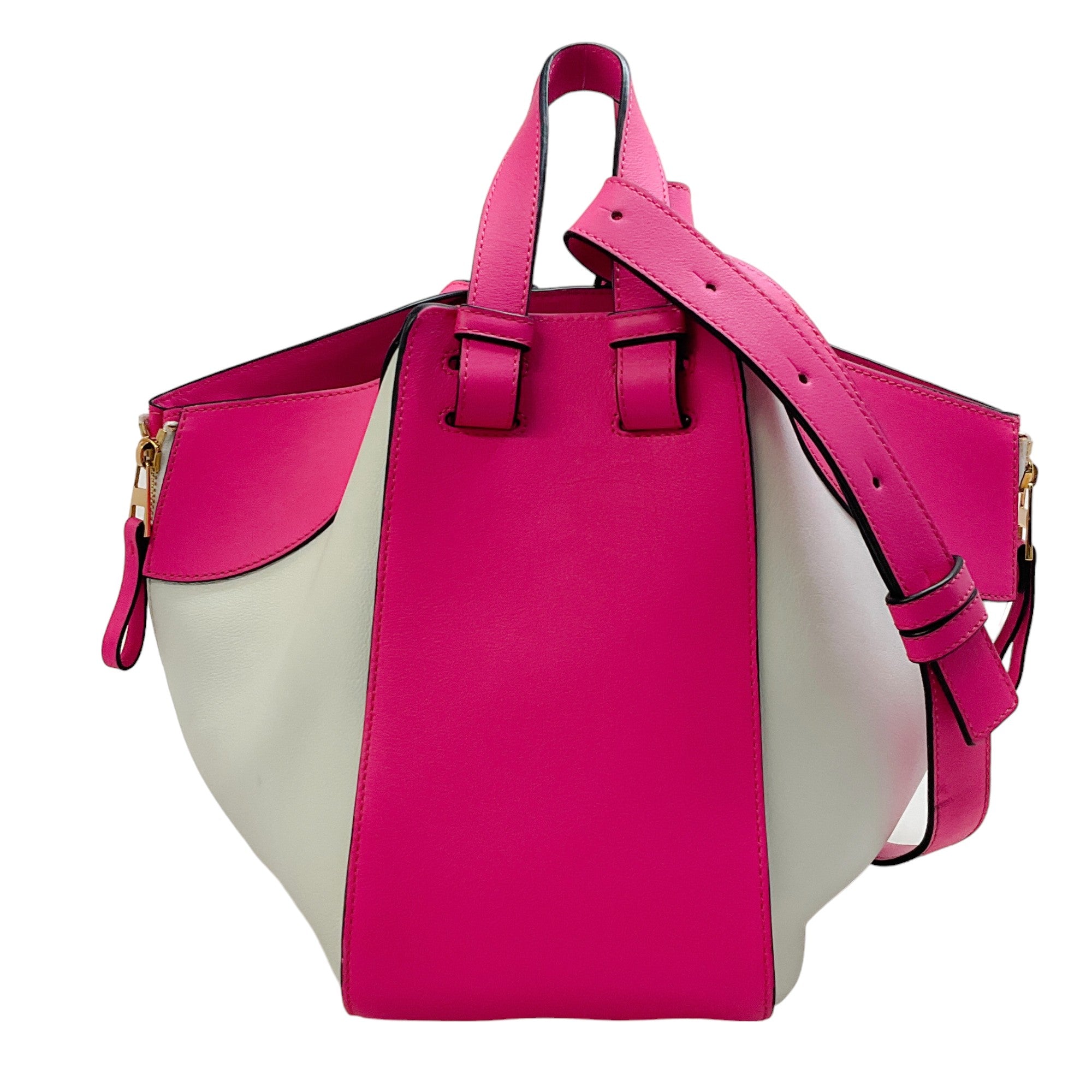 Loewe Hammock Bag in White & Pink - Stylish Crossbody Handbag for Women, Perfect for Everyday Use, Travel & Casual Outings
