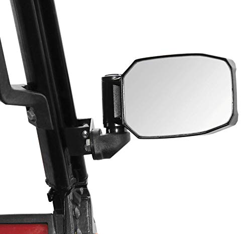 Seizmik Strike Side View Mirrors with Red Trim Kit - Compatible with 2015-2022 Polaris Ranger EV UTV - Off-Road Safety & Style Upgrade for Trail Riding and Work Sites