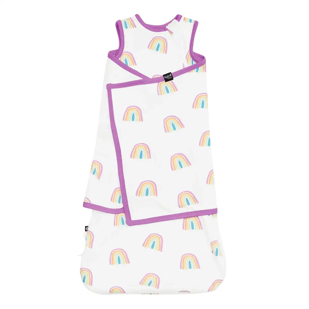Kyte Baby 0.5 Tog Lightweight Baby Swaddle Blanket - Poi Rainbow Print | Soft Organic Cotton for Newborns & Infants | Perfect for Sleep, Swaddling & Nursery Comfort
