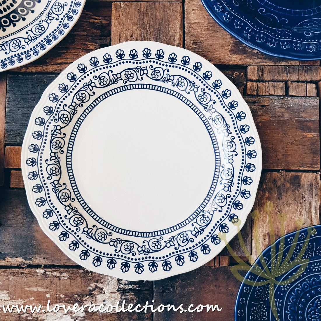 Adelaide Blue & White Dinnerware Set - Elegant Ceramic Plates, Bowls & Serving Dishes for Dining & Entertaining | Perfect for Dinner Parties, Family Meals & Special Occasions