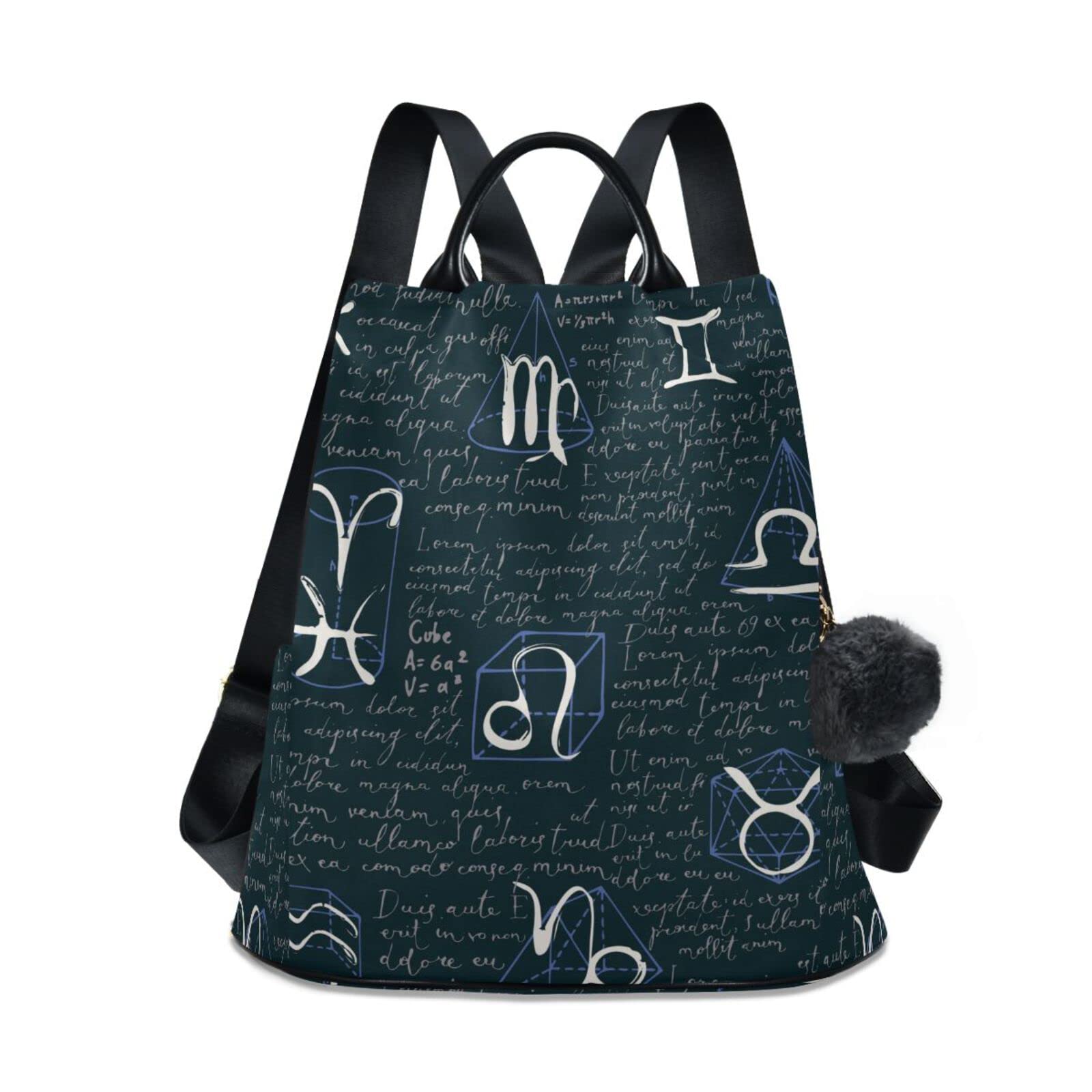ALAZA Zodiac Signs Backpack Purse for Women - Stylish Dark Background Daypack for Travel, College, Work & Business | Perfect Shoulder Bag for Casual Use & Daily Commute