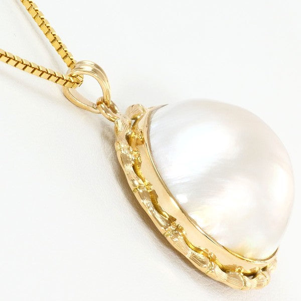 14K Yellow Gold Mabe Pearl Necklace for Women - Elegant & Timeless Jewelry Gift for Weddings, Anniversaries & Special Occasions