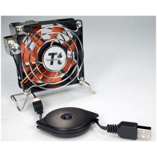 Thermaltake 80x80x25mm USB Cooling Fan - High Performance External Computer Fan for PC Laptop Cooling - Perfect for Gaming Rigs and Office Workstations (Model A1888)