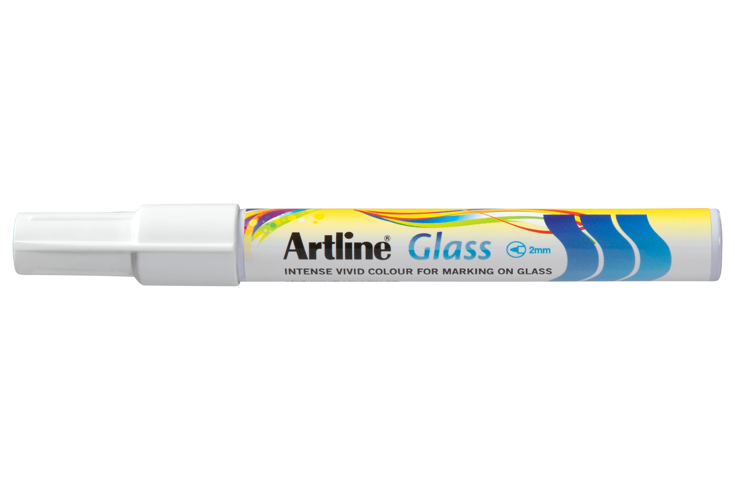 Artline Glassboard White Marker - 2mm Fine Tip, Pack of 12 - Perfect for Whiteboards, Glass Surfaces & Office Presentations