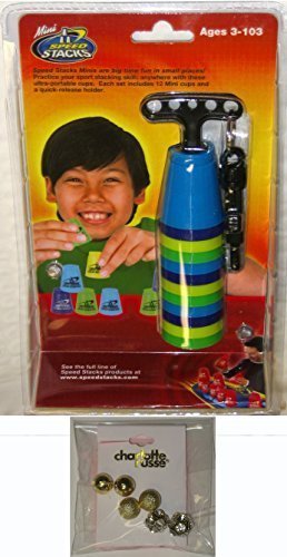Speed Stacks MINI Play Set - 12 Ultra Portable Stacking Cups for Kids & Adults - Perfect for Home, School, and Competitive Stacking - Includes Bonus Charlotte Russe Style Earrings