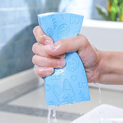 BOTIST Soft Exfoliating Sponge - Gentle Dead Skin Remover for Body & Face - Bath & Shower Scrubber for Women & Men - Pack of 1 (Multicolor) - Perfect for Daily Skincare Routine & Spa-Like Exfoliation at Home