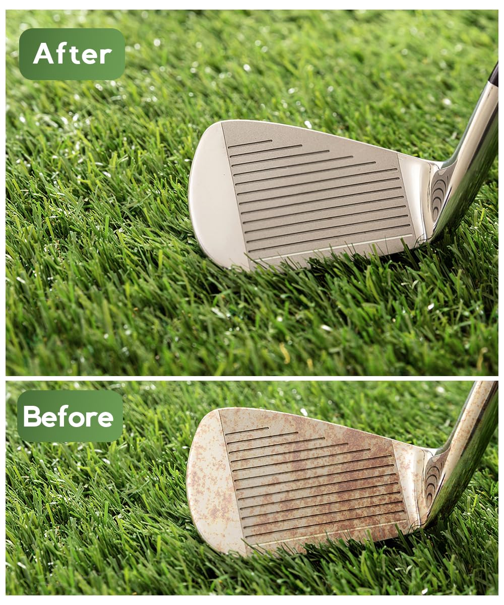 Premium Golf Club Polish & Cleaner Kit – 10 oz Metal Polish, Scratch & Rust Remover – Essential Golf Accessories & Gifts for Men – Perfect for Club Maintenance & Tournament Prep