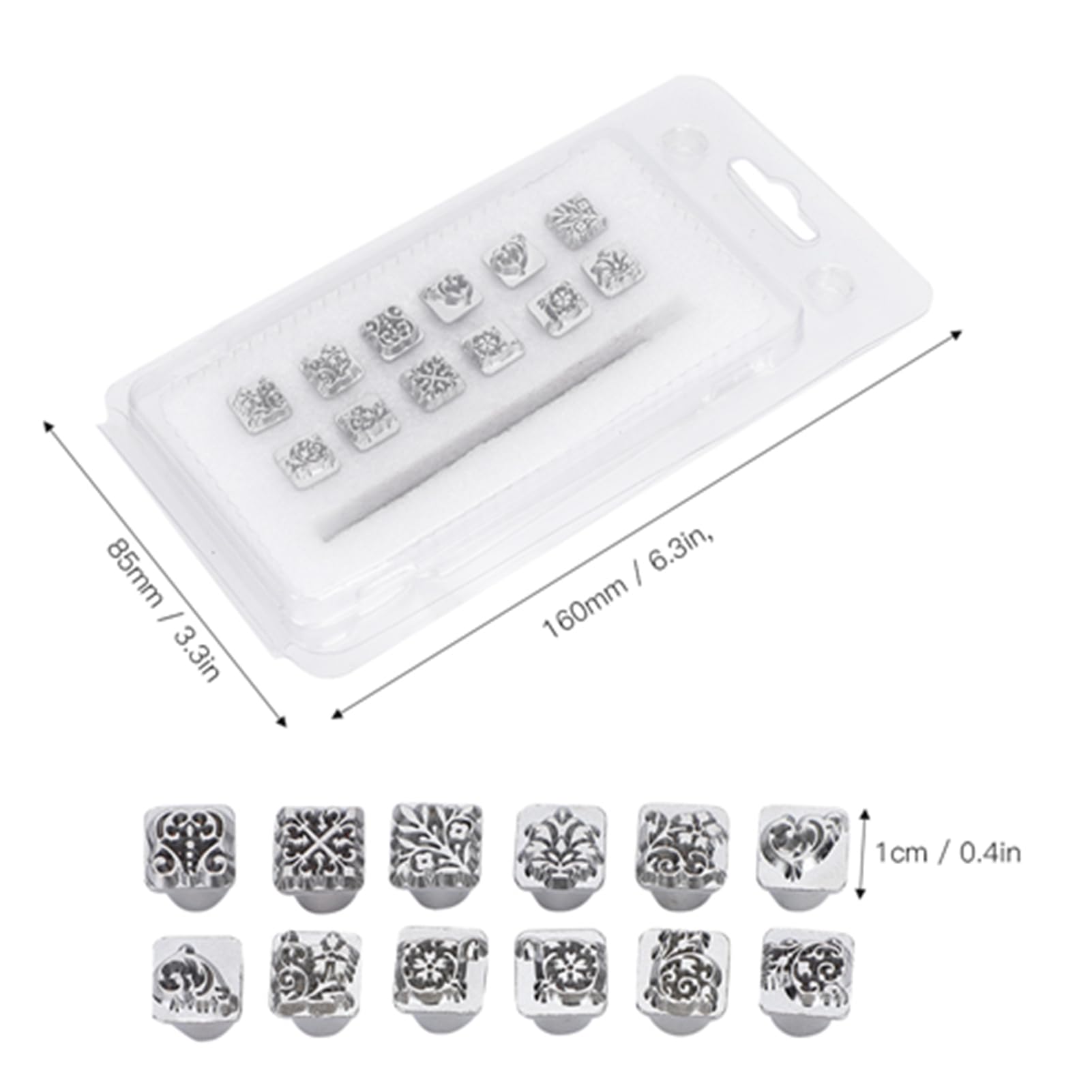 12Pcs Flower Design Leather Stamps Set - DIY Leather Craft Punch Tools with Handle for Leatherworking, Leather Embossing, and Custom Leather Printing | Perfect for Leathercraft, DIY Projects, and Personalized Gifts