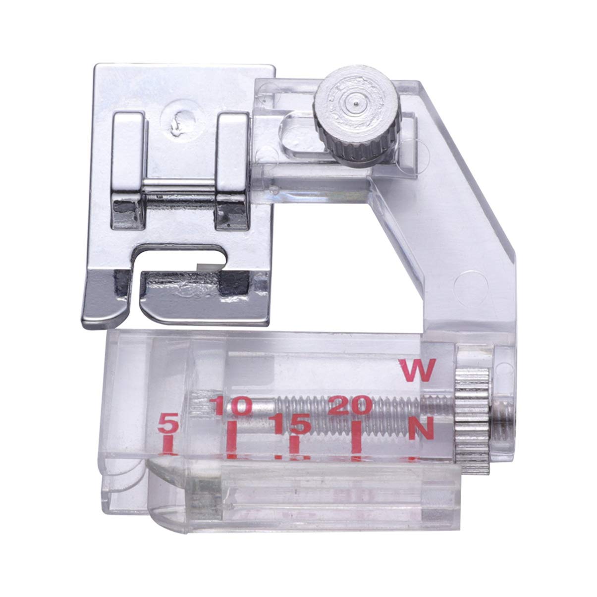 EXCEART Adjustable Bias Binder Presser Foot with Zipper Tape - Free Motion Sewing Machine Presser Foot for Quilting, Crafting & Fabric Binding | Perfect for DIY Sewing Projects & Home Dressmaking