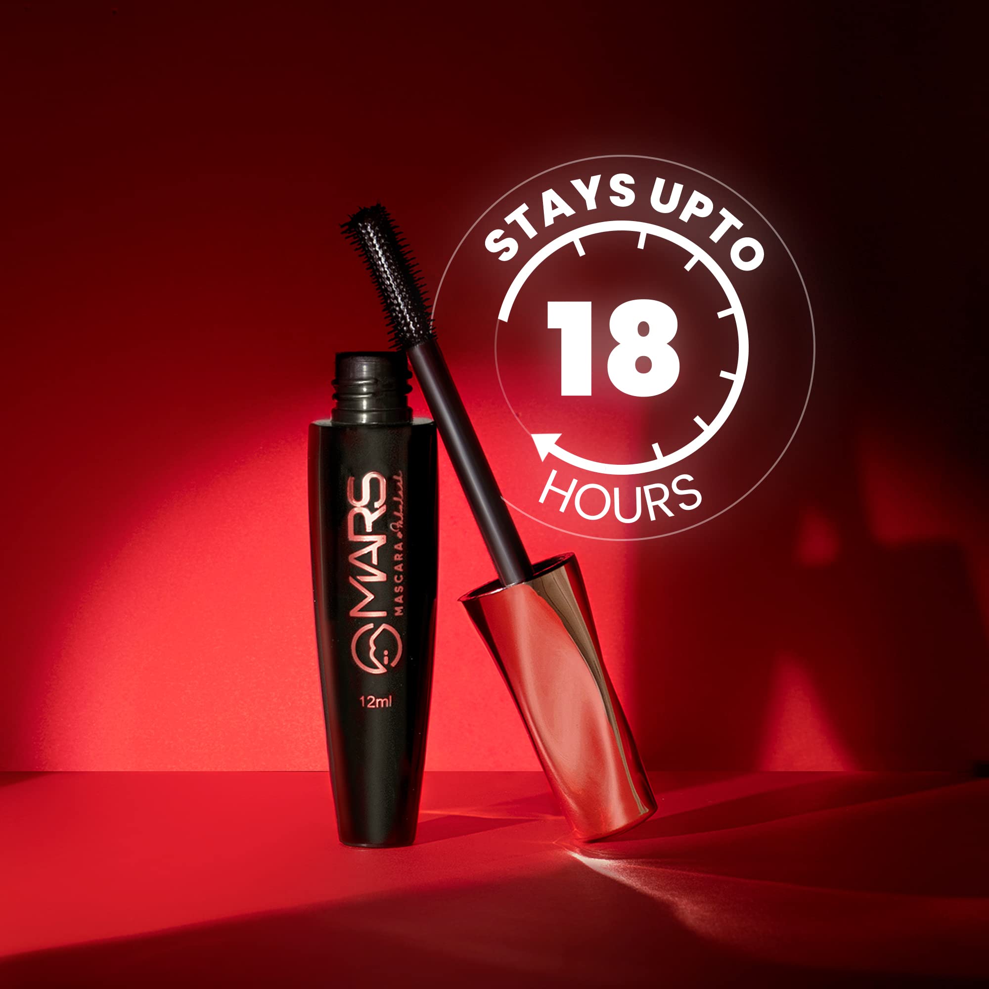 MARS Fabulash Volumizing Mascara - 18H Waterproof & Smudge-Proof with Jet Black Color (12ml) | Perfect for Daily Wear, Night Out & Special Occasions