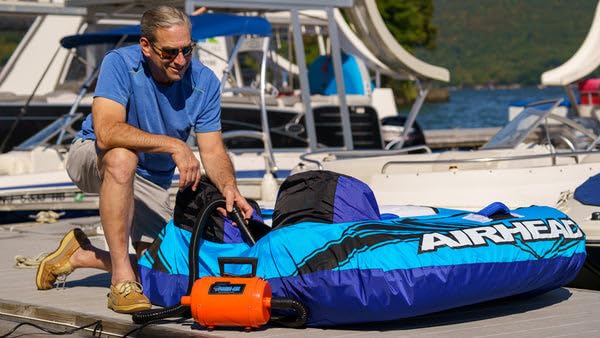 METROVAC DIDA-4 Magic Air Deluxe 4.0 HP Electric Air Pump - High Power Inflator Deflator for Inflatables, Air Mattresses, Pool Toys, Beach Balls | Perfect for Camping, Pool Parties & Home Use