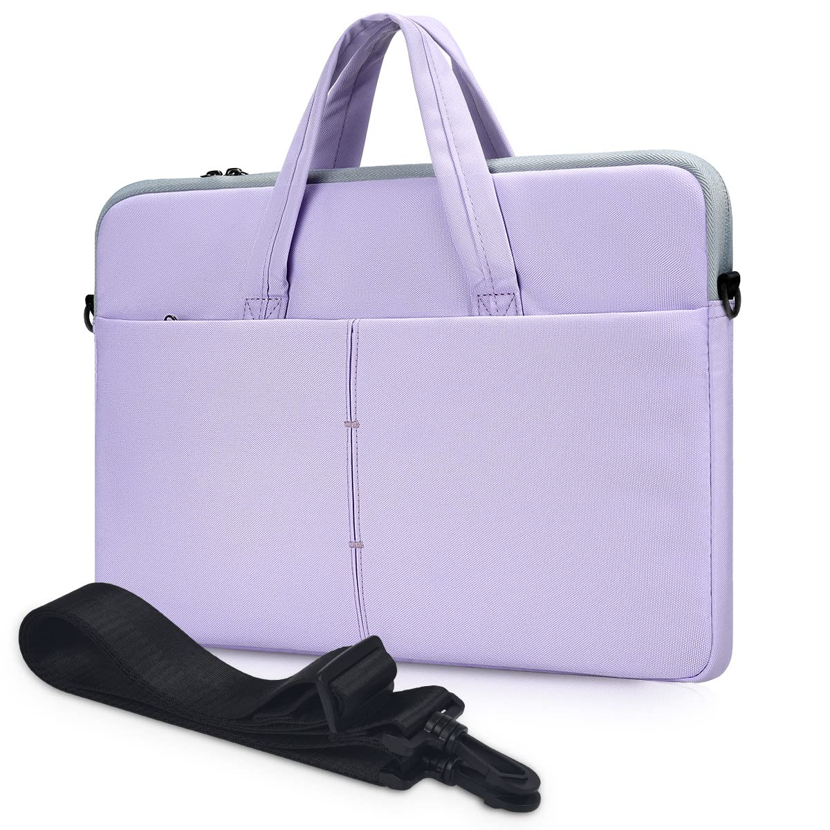 15.6 Inch Laptop Sleeve Case - Protective Laptop Shoulder Bag Cover for HP Envy x360, Pavilion 15.6, Dell Inspiron, Lenovo IdeaPad, Legion 5, Asus VivoBook - Waterproof & Shockproof - Perfect for Work, School, Travel & Commuting - Purple