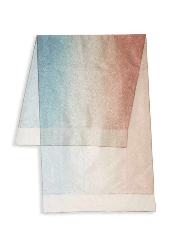 Silk Glitter Ombre Scarf - Elegant Shimmery Fashion Accessory for Women, Perfect for Parties, Weddings & Evening Events