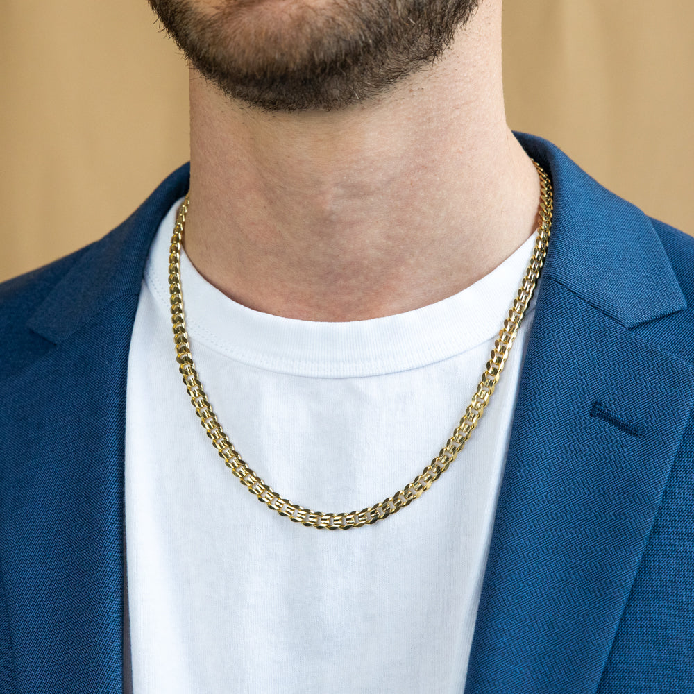 9ct Yellow Gold 55cm 170 Gauge Curb Chain Necklace for Men & Women - Perfect for Everyday Wear, Layering & Gift Giving