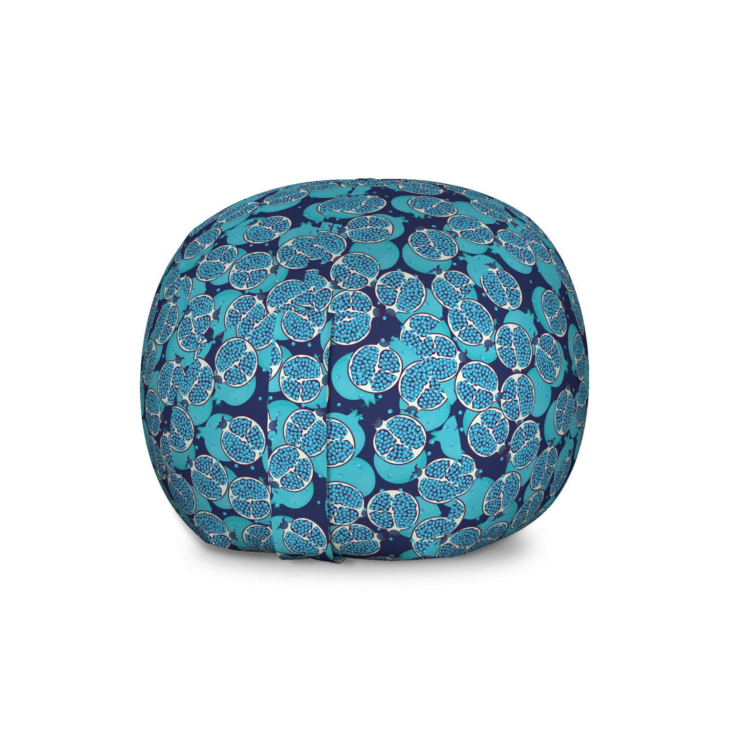Ambesonne Large Washable Toy Storage Bag Chair - Turquoise Blue Abstract Pomegranate Pattern, Stuffed Animal Organizer for Kids' Room, Playroom & Nursery Decor | Durable Fabric for Easy Cleaning