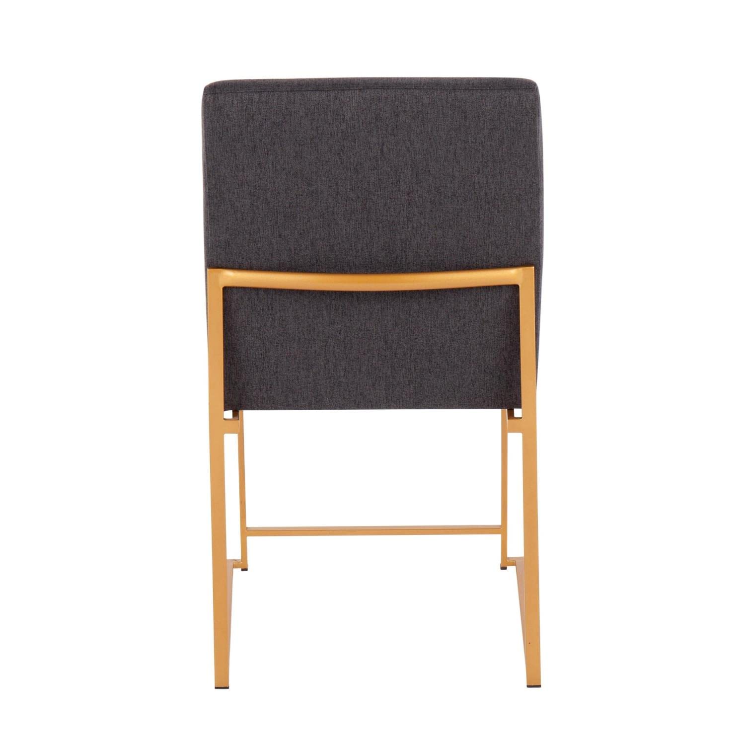 LumiSource High Back Fuji Dining Chair - Modern Upholstered Kitchen & Dining Room Chairs Set of 2 for Home, Restaurant & Office Use