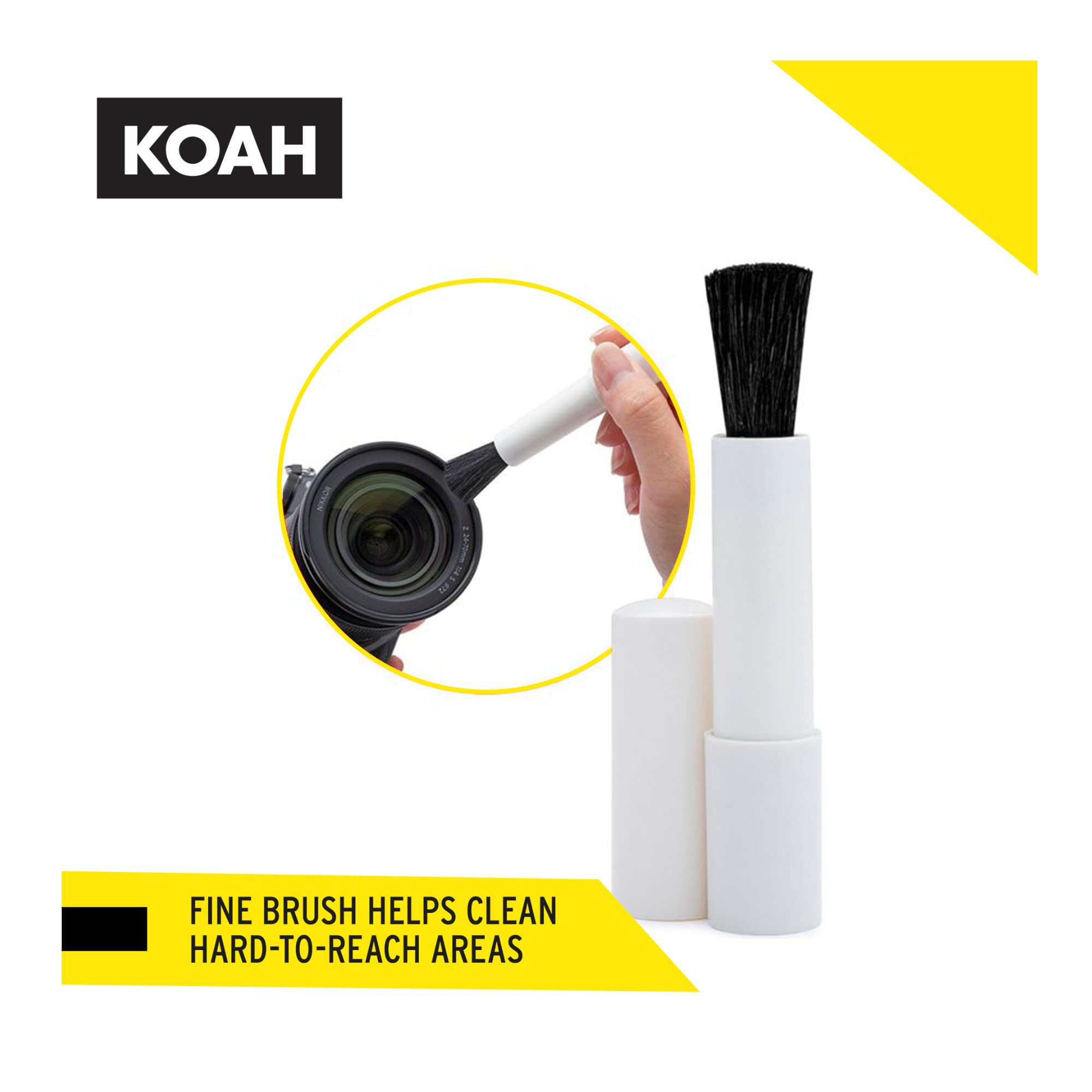 Koah Professional Camera Lens Cleaning Kit - Dust & Smudge Remover for DSLR, Mirrorless, Smartphone & Drone Lenses - Perfect for Travel, Outdoor & Studio Photography