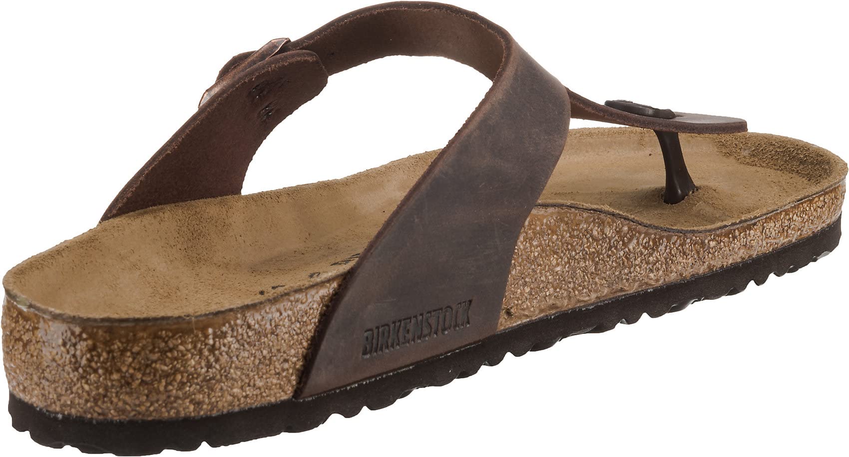 BIRKENSTOCK Gizeh Women's Sandals - Oiled Leather in Habana Brown - Size 39 (US Women's 8-8.5) | Comfortable Footbed for Walking, Casual Wear & Summer Outfits