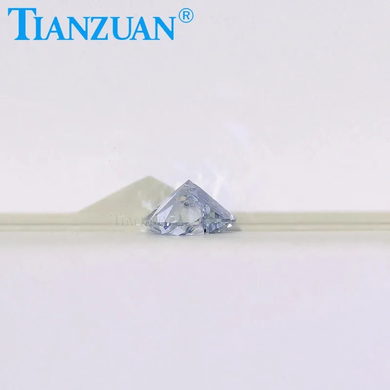 Lab Grown Diamond HPHT Heart Shape Fancy Blue VS1 2EX Loose Gemstone Bead - GEMID Certified for Jewelry Making & Engagement Rings