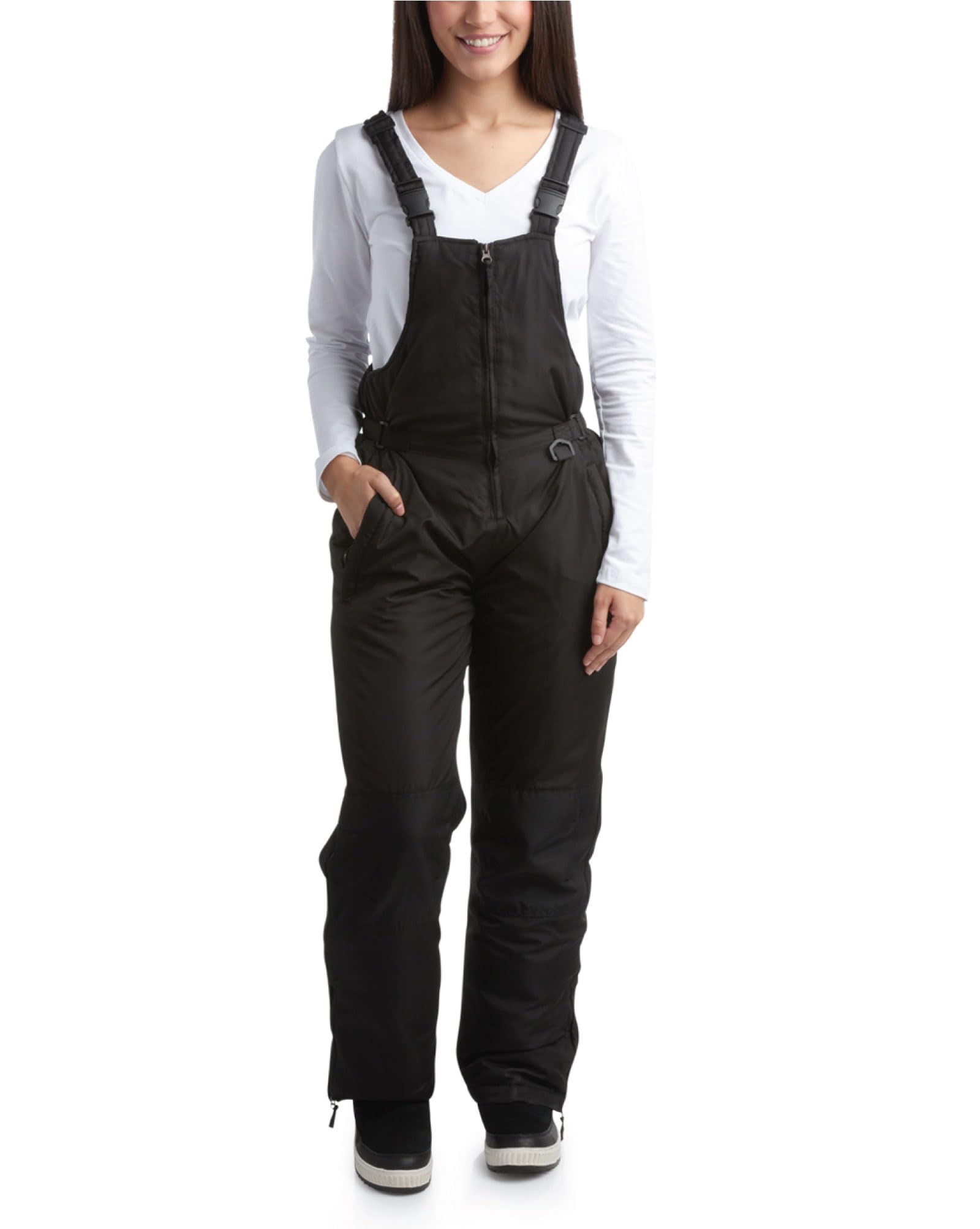 Cherokee Women's Insulated Waterproof Snow Bib Overalls - Winter Ski Pants for Cold Weather (Sizes S-3XL) | Perfect for Skiing, Snowboarding & Outdoor Winter Activities