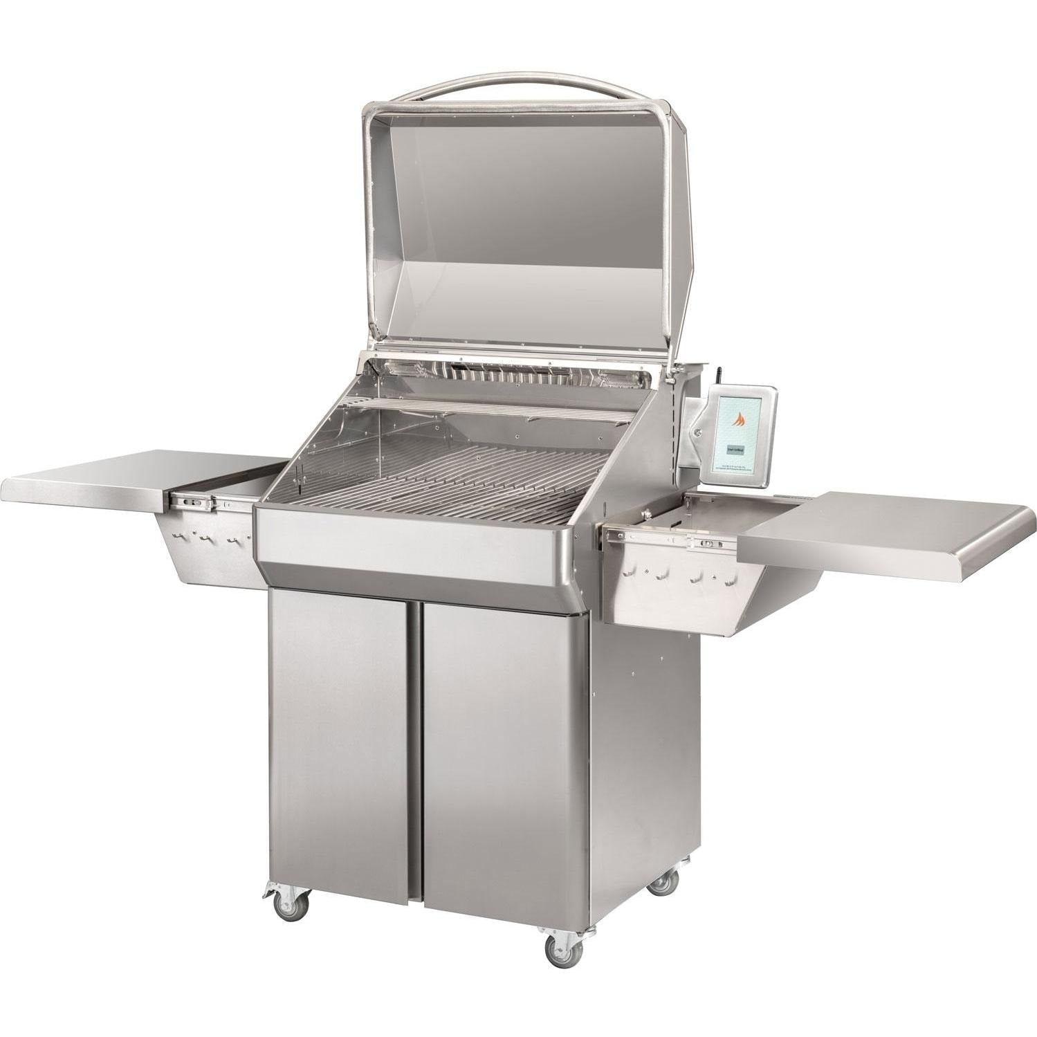 Memphis Grills Pro ITC3 Wi-Fi Enabled 28-Inch 304 Stainless Steel Pellet Grill - Smart BBQ Smoker for Outdoor Cooking & Backyard Grilling | Model VG0001S