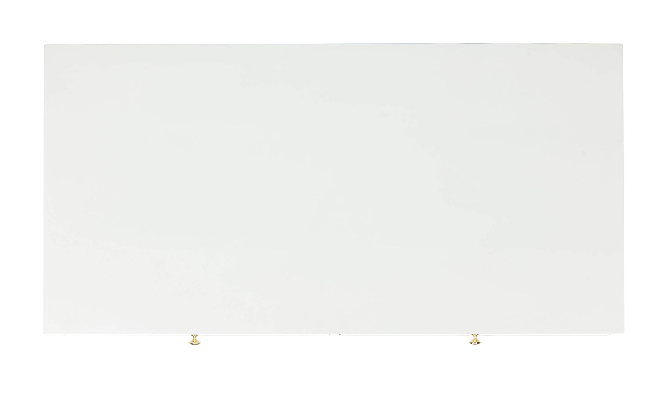 Safavieh Home Levinson Mid-Century Modern White and Gold 2-Drawer Coffee Table - Stylish Living Room Furniture for Small Spaces & Modern Home Decor