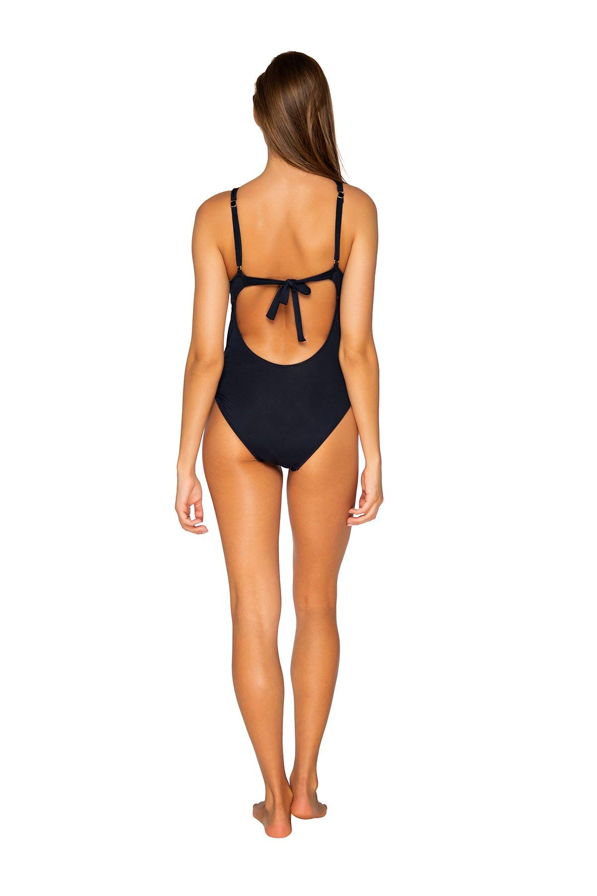 Elegant High Neck One Piece Swimsuit for Women - Sunsets Grace Design with Removable Cups | Perfect for Beach Vacations, Pool Parties & Summer Getaways