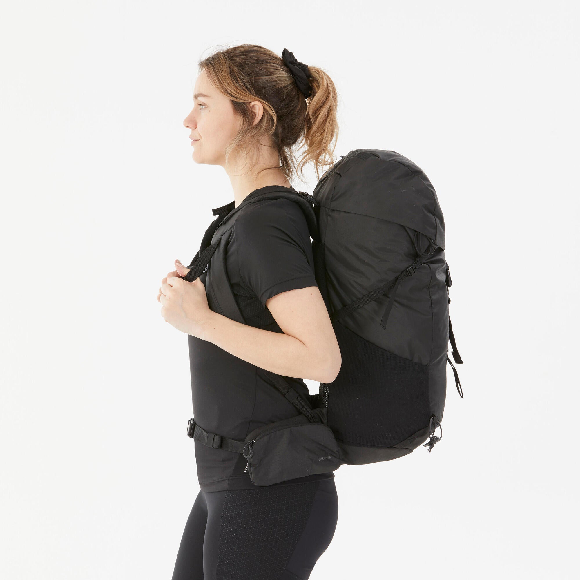 Quechua MH100 35L Lightweight Hiking Backpack for Men & Women - Water-Resistant Daypack for Outdoor Adventures, Camping, and Travel