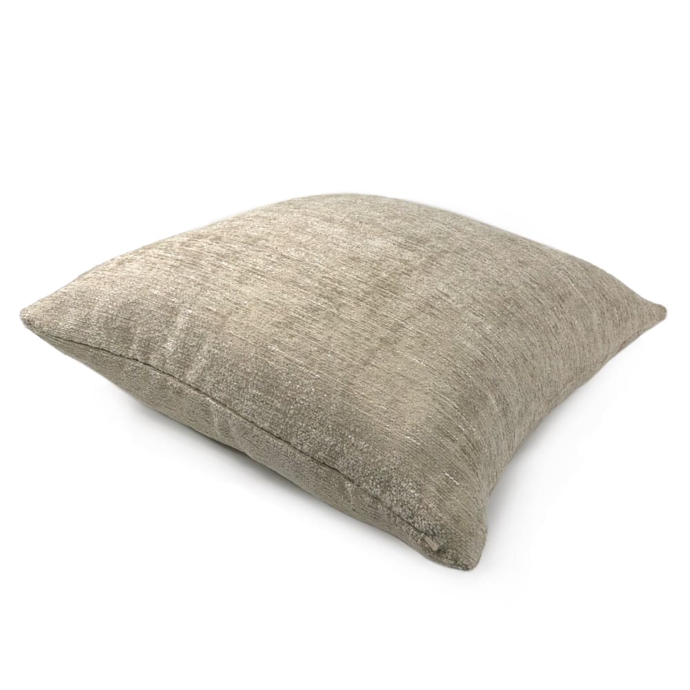 Knox Sandstone Slub Textured Chenille Pillow Cover - Soft Decorative Throw Pillow Case for Sofa, Bed & Living Room - Home Decor Accent