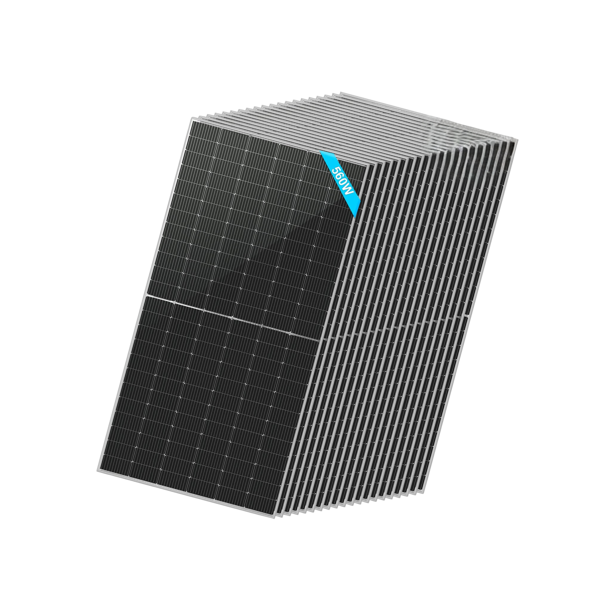 SunGoldPower 560 Watt Bifacial PERC Solar Panel - High Efficiency Monocrystalline Module for Home, RV & Off-Grid Power - SG 560WBG