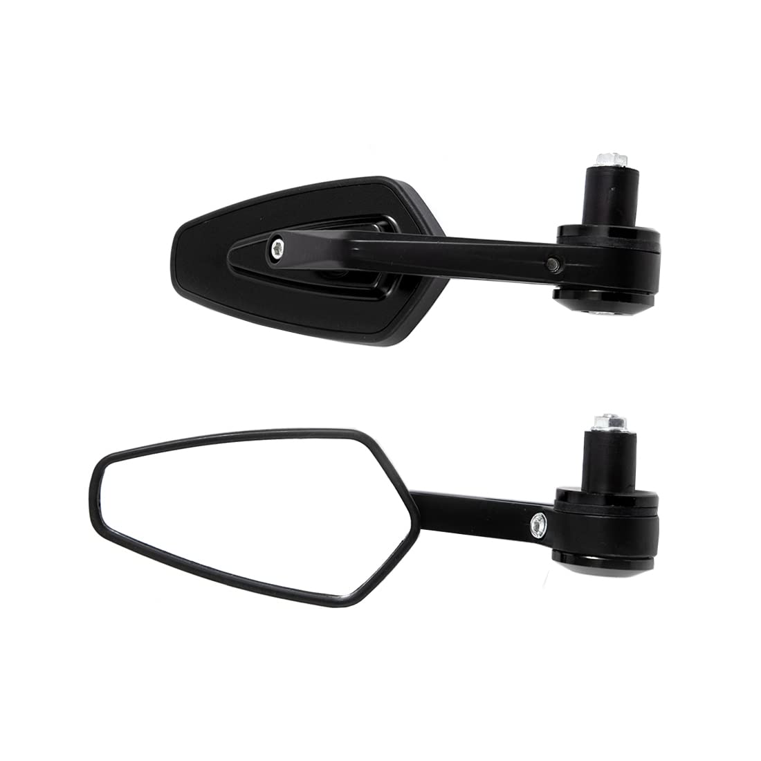 22mm Black Oval Motorcycle Handlebar Rearview Mirror - Universal Fit for Cafe Racer & Bobber Bikes - Durable Side Mirror for Enhanced Road Safety (Perfect for Urban Commuting & Highway Riding)