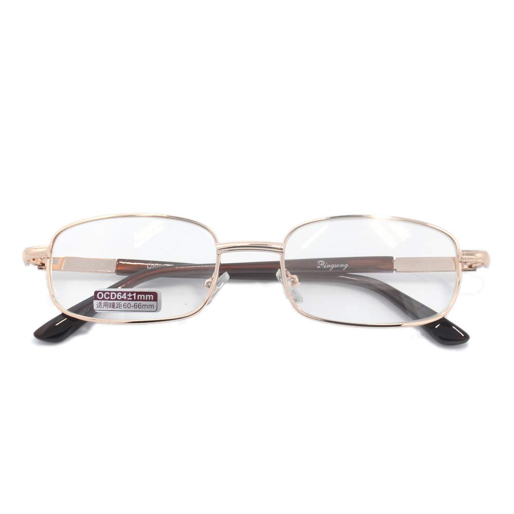 Classic Metal Frame Reading Glasses for Men & Women - +0.50 to +6.00 Strength (QS8031) | Lightweight & Durable Eyewear for Reading, Office Work & Daily Use