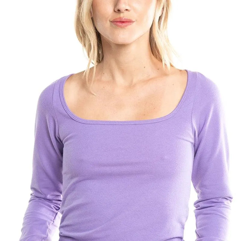 Rusty Rebel Women's Skinny Fit Purple T-Shirt - Casual Wear, Street Style & Everyday Comfort