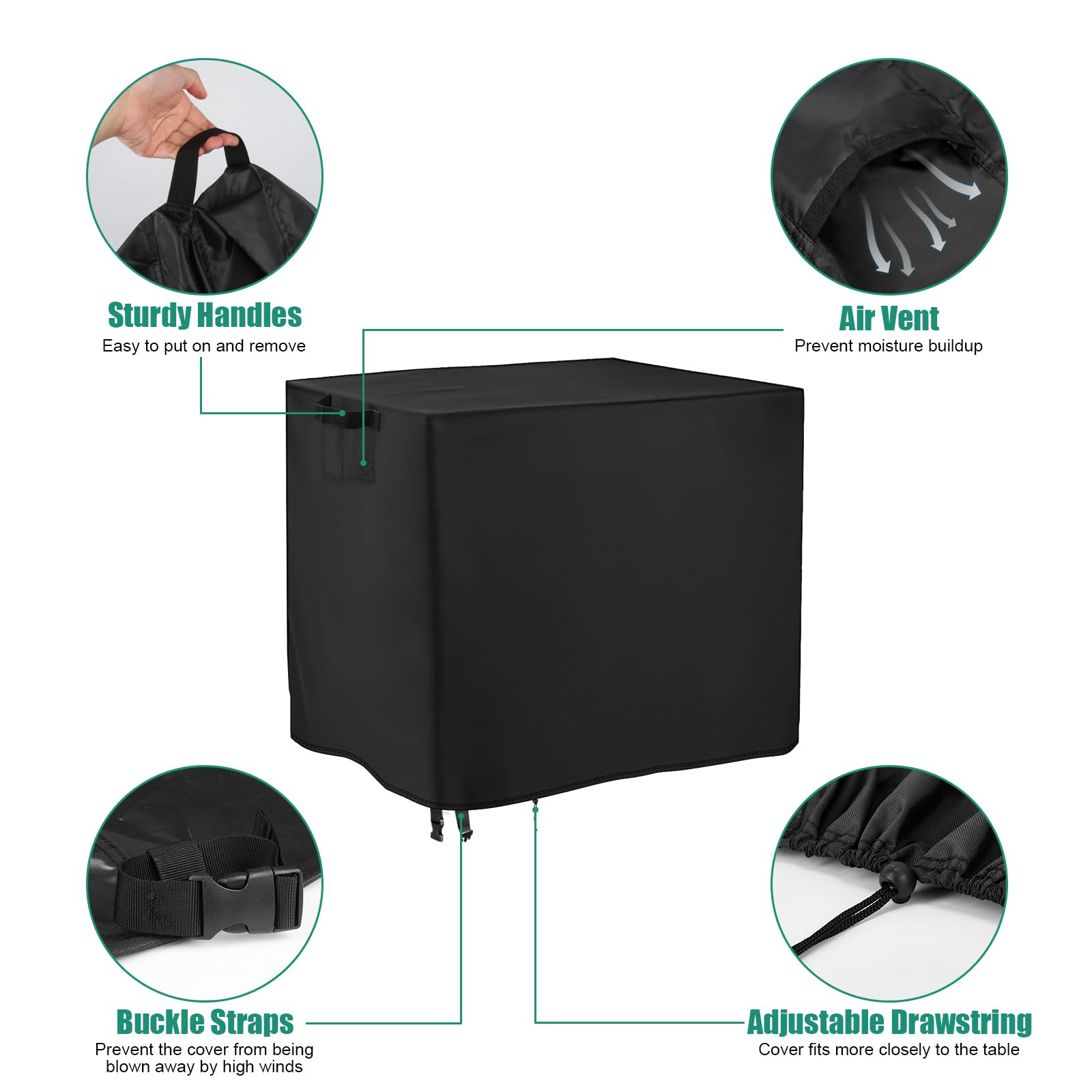Waterproof Outdoor Dining Cart Cover for Feasto 3-Shelf Mobile Food Prep Table - Grill Cart & Pizza Oven Protection for Patio, Backyard & Camping