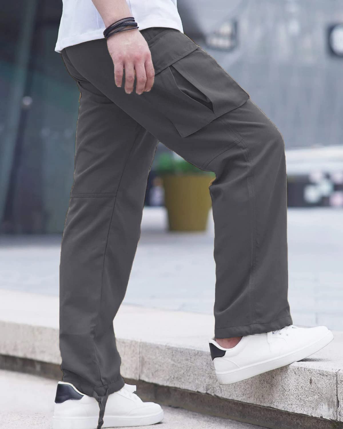 LYRXXX Men's Cargo Pants - Lightweight Hiking & Workout Joggers, Casual Sweatpants for Outdoor, Gym & Everyday Wear